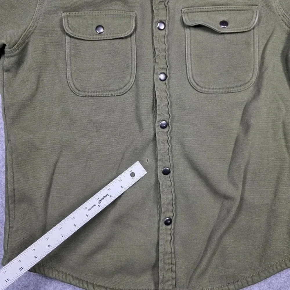 Berkley Jensen Shirt Jacket Men L Green Medium Wash